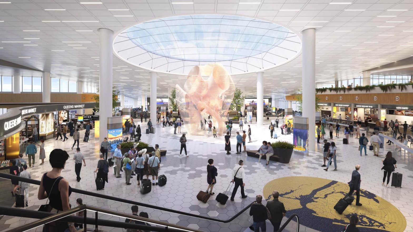 فرودگاه JFK 18 کمیسیون هنری عمومی را در ترمینال 6 افتتاح می کند که در سال 2026 افتتاح می شود.